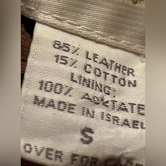 Julian K Vintage Oversized Leather & Cotton Jacket Middle Eastern Design Size  S - Picture 8 of 16